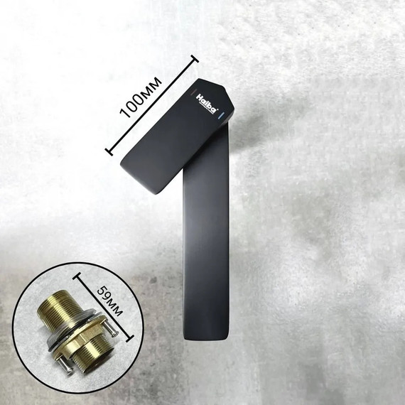 Смеситель для раковины высокий Haiba HB11726-7, чёрный - 4 Смеситель для раковины высокий Haiba HB11726-7, чёрный фото 4