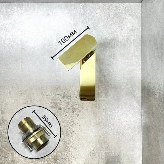 Смеситель для раковины Haiba HB10726-5, золото фото 5