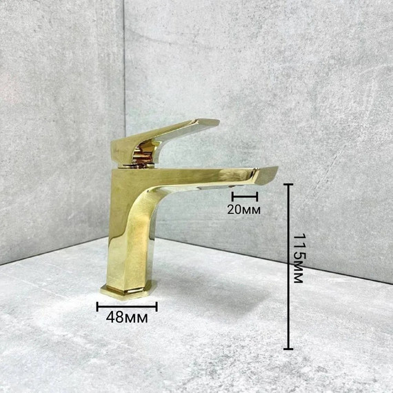Смеситель для раковины Haiba HB10726-5, золото фото 4