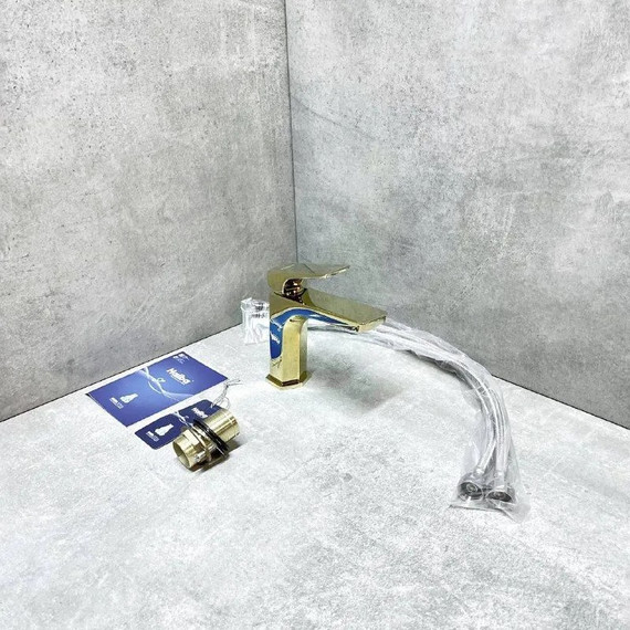 Смеситель для раковины Haiba HB10726-5, золото фото 8