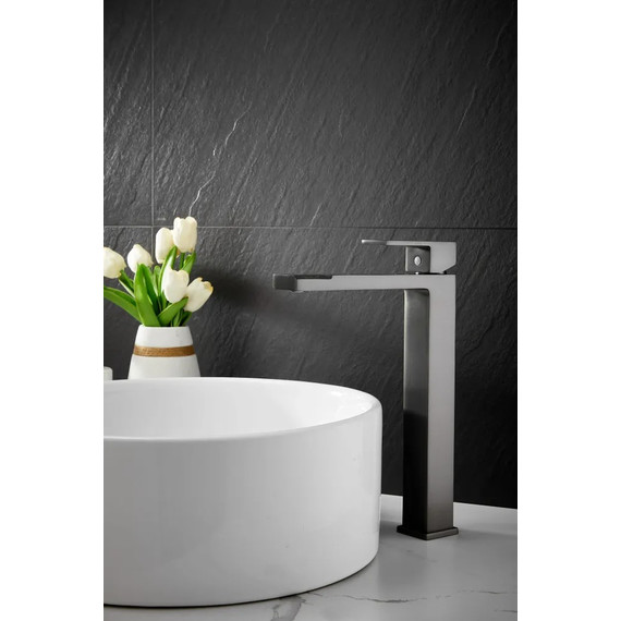 Смеситель для раковины высокий Belz B11613-3, графит фото 9