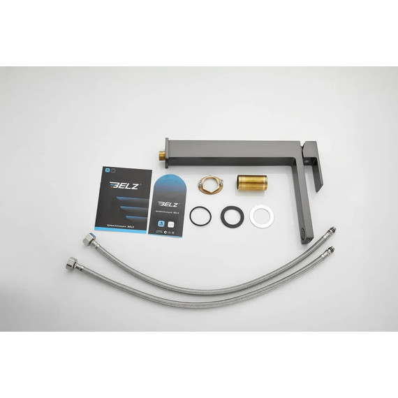 Смеситель для раковины высокий Belz B11613-3, графит фото 20