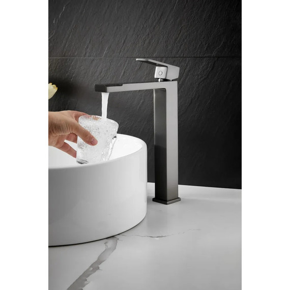 Смеситель для раковины высокий Belz B11613-3, графит фото 14