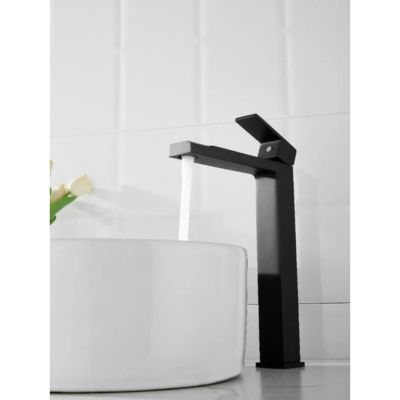 Смеситель для раковины высокий Belz B11613-7, чёрный фото 2