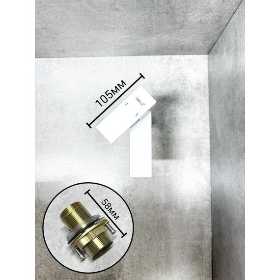 Смеситель для раковины Belz B10817-8, белый фото 5