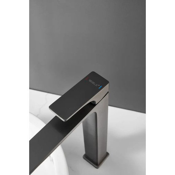 Смеситель для раковины высокий Belz B11709-3, графит фото 5