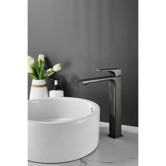 Смеситель для раковины высокий Belz B11709-3, графит фото 2