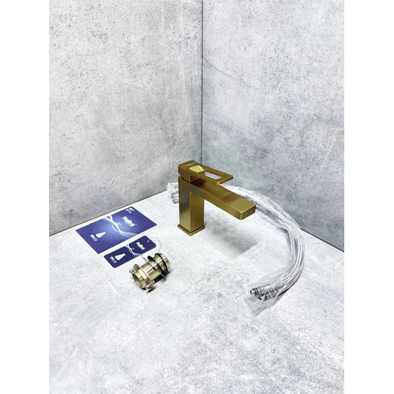 Смеситель для раковины Haiba HB10732-5, золото фото 6