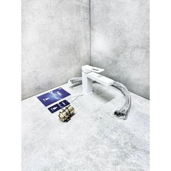 Смеситель для раковины Haiba HB10732-8, белый - 5 Смеситель для раковины Haiba HB10732-8, белый фото 5