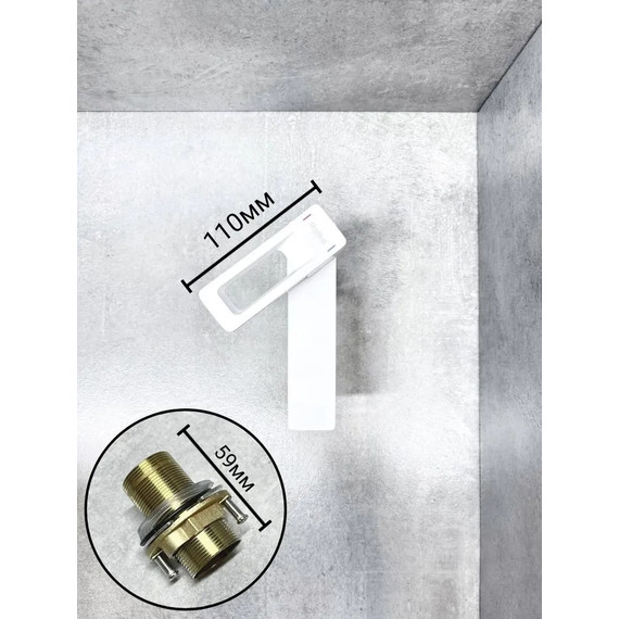 Смеситель для раковины Haiba HB10732-8, белый - 4 Смеситель для раковины Haiba HB10732-8, белый фото 4