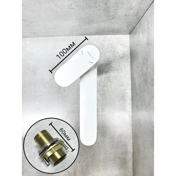 Смеситель для раковины высокий Belz B11713-8, белый фото 5