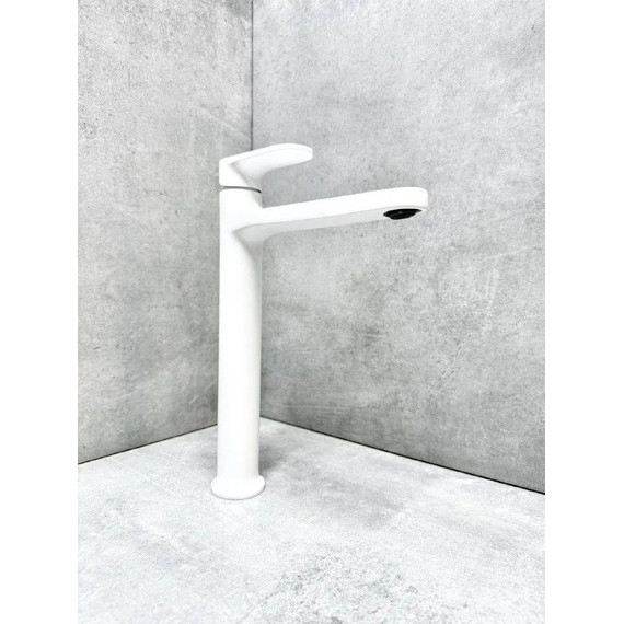 Смеситель для раковины высокий Belz B11713-8, белый фото 2