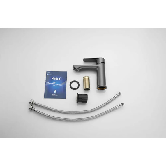 Смеситель для раковины Haiba HB10726-3, графит фото 15