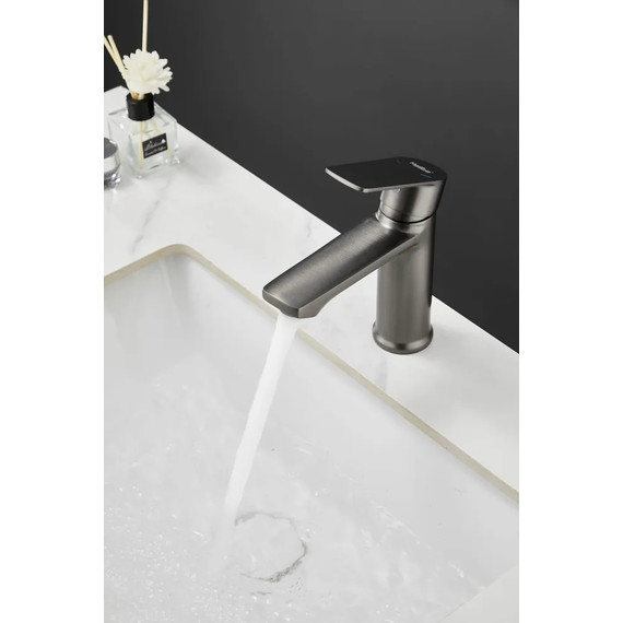 Смеситель для раковины Haiba HB10719-3, графит - 9 Смеситель для раковины Haiba HB10719-3, графит фото 9