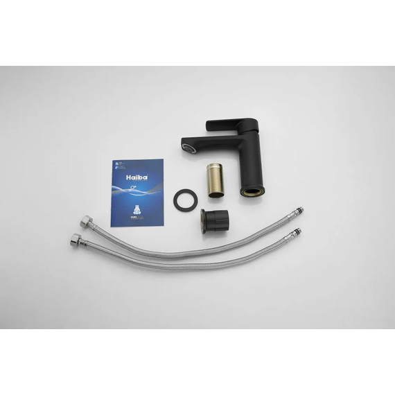 Смеситель для раковины Haiba HB10719-7, чёрный - 16 Смеситель для раковины Haiba HB10719-7, чёрный фото 16