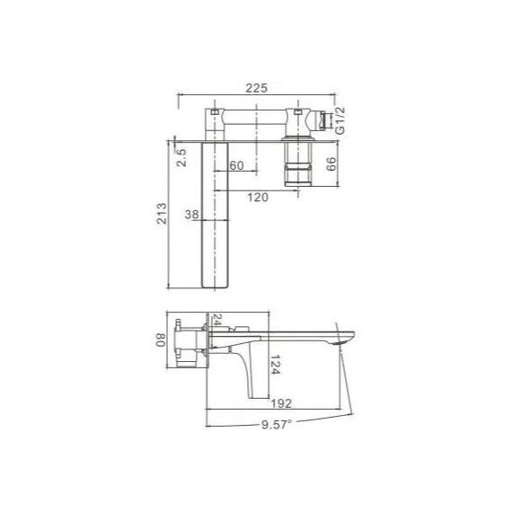 Смеситель для раковины настенный Belz B14709 фото 2