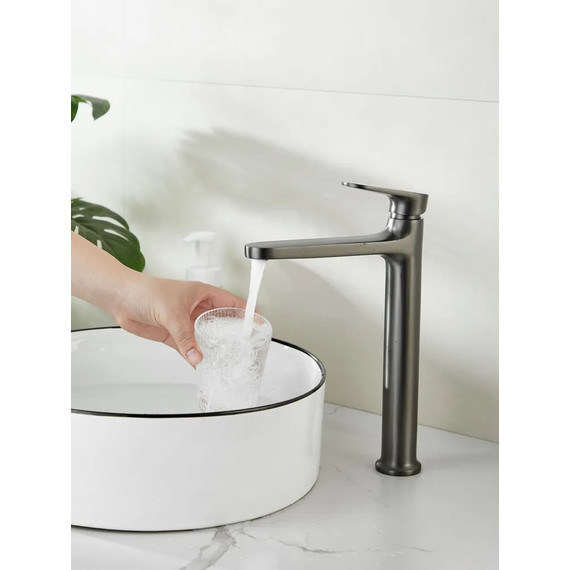 Смеситель для раковины высокий Belz B11713-3, графит фото 11