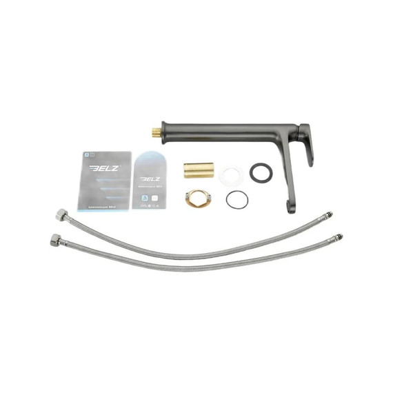 Смеситель для раковины высокий Belz B11713-3, графит фото 18