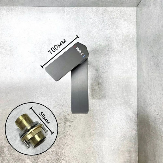 Смеситель для раковины Haiba HB10726-3, оружейная сталь - 2 Смеситель для раковины Haiba HB10726-3, оружейная сталь фото 2