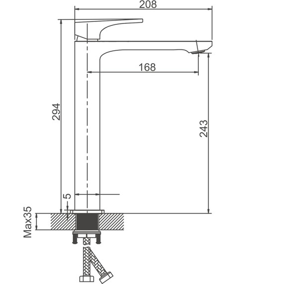Смеситель для раковины высокий Belz B11709 фото 2