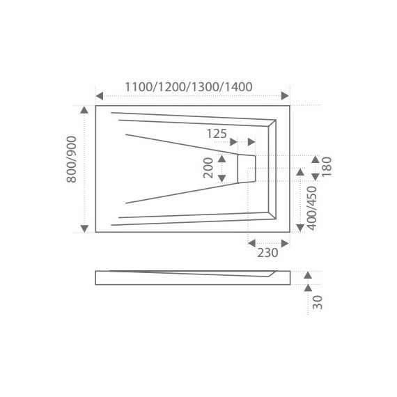 Каменный поддон Bas Атриум 130х90 см - 2 Каменный поддон Bas Атриум 130х90 см фото 2