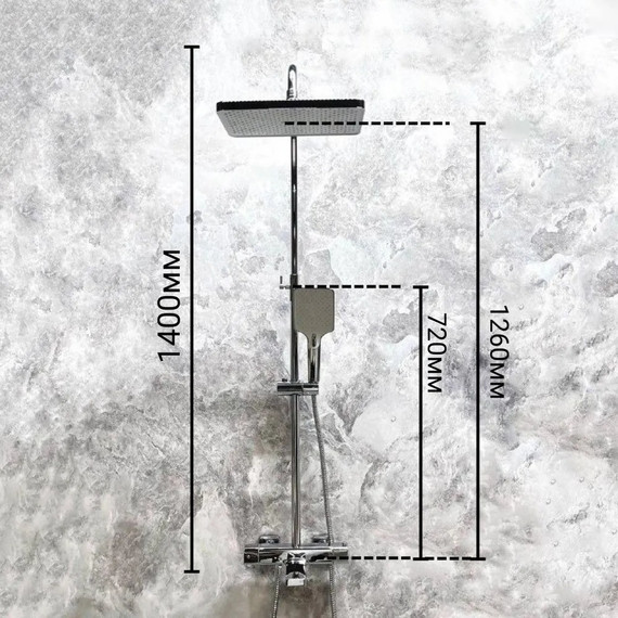 Душевая стойка с термостатом Haiba HB24537 - 13 Душевая стойка с термостатом Haiba HB24537 фото 13