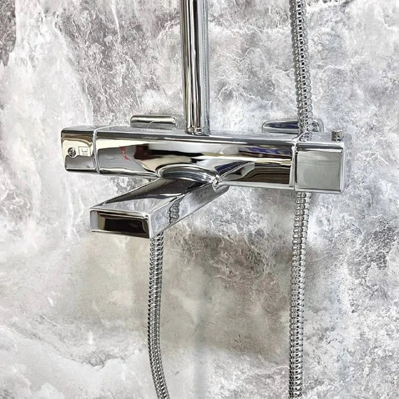 Душевая стойка с термостатом Haiba HB24537 - 6 Душевая стойка с термостатом Haiba HB24537 фото 6