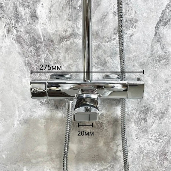 Душевая стойка с термостатом Haiba HB24537 - 15 Душевая стойка с термостатом Haiba HB24537 фото 15