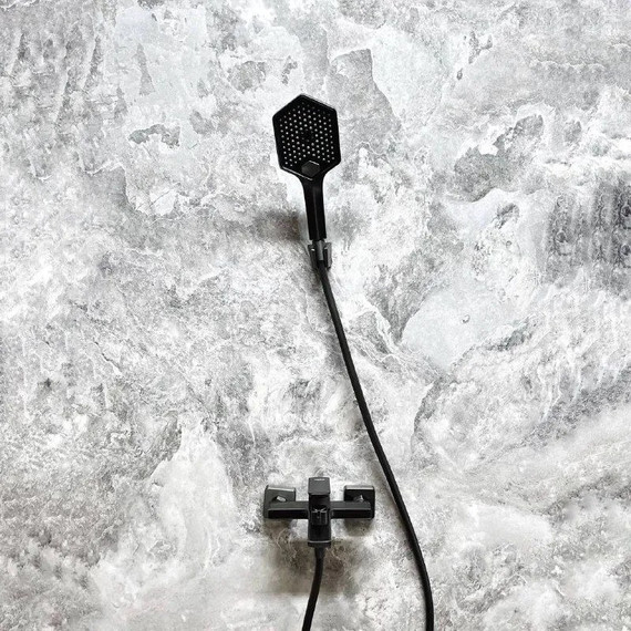 Смеситель для ванны Haiba HB60726-3, оружейная сталь фото 3