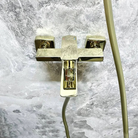 Смеситель для ванны Haiba HB60726-5, золото фото 9