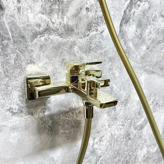 Смеситель для ванны Haiba HB60726-5, золото фото 6