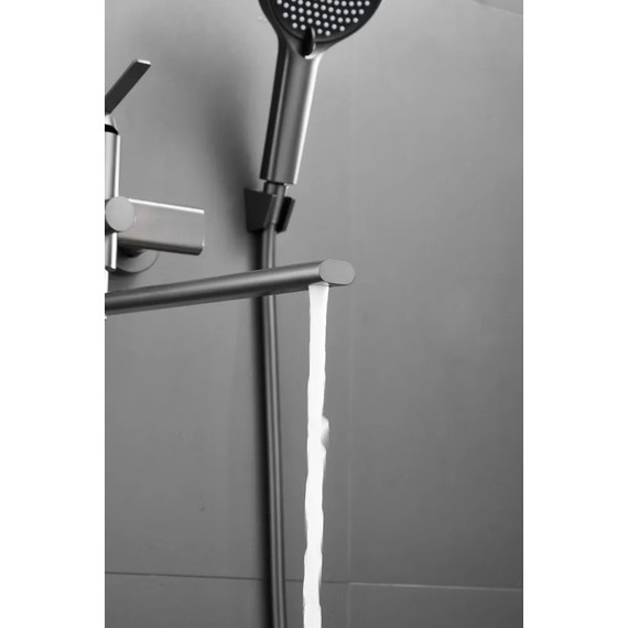 Смеситель для ванны Belz B22813-3, оружейная сталь фото 9