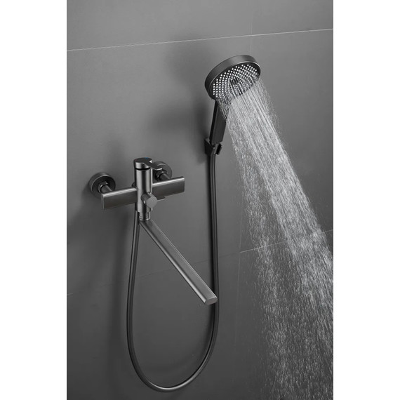 Смеситель для ванны Belz B22813-3, оружейная сталь фото 4