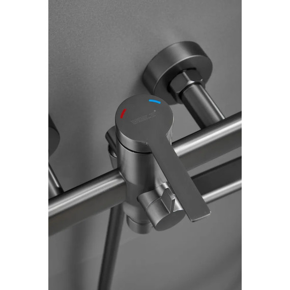 Смеситель для ванны Belz B22813-3, оружейная сталь фото 6