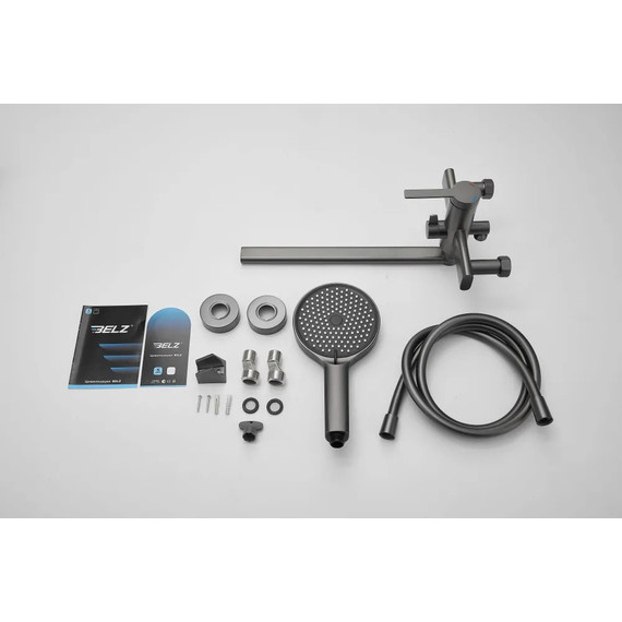 Смеситель для ванны Belz B22813-3, оружейная сталь фото 17