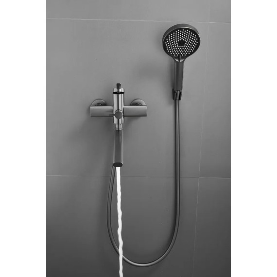 Смеситель для ванны Belz B22813-3, оружейная сталь фото 3