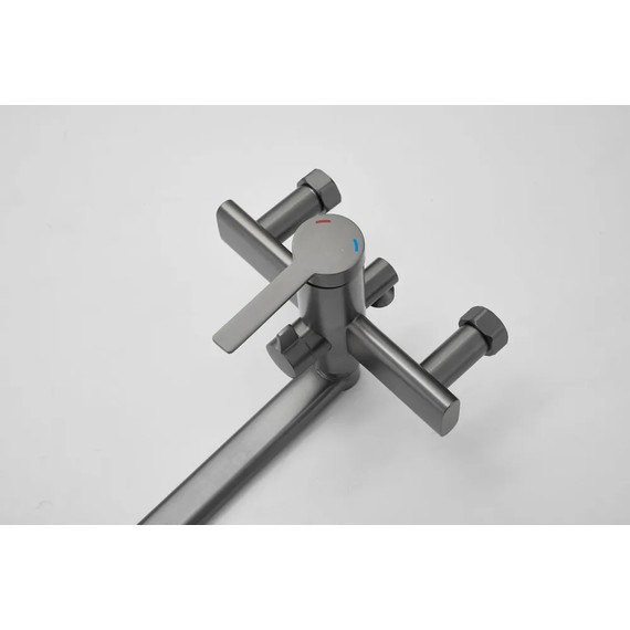 Смеситель для ванны Belz B22813-3, оружейная сталь фото 13