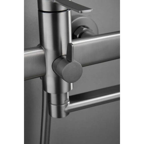 Смеситель для ванны Belz B22813-3, оружейная сталь фото 5