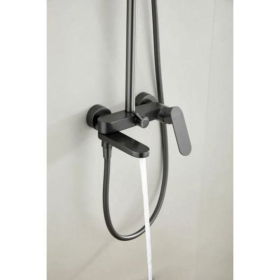 Душевая стойка Belz B24713-3, оружейная сталь фото 5