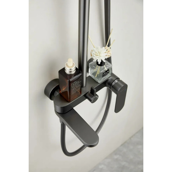 Душевая стойка Belz B24713-3, оружейная сталь фото 12