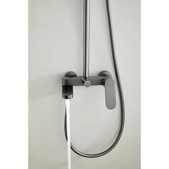 Душевая стойка Belz B24713-3, оружейная сталь фото 14