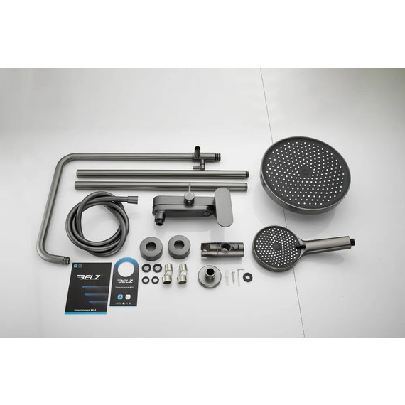 Душевая стойка Belz B24713-3, оружейная сталь фото 18