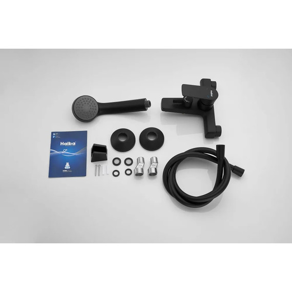 Смеситель для ванны Haiba HB60719-7, чёрный фото 13