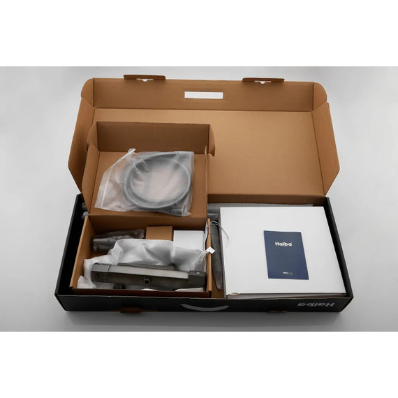 Душевая стойка с термостатом Haiba HB24726-3, оружейная сталь фото 16