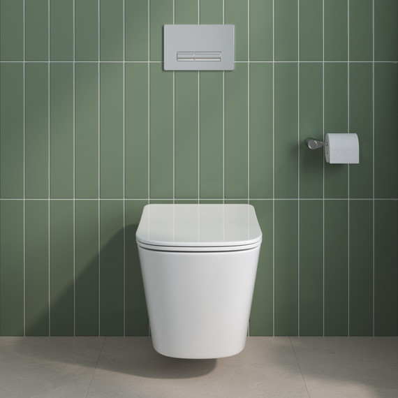 Унитаз подвесной безободковый BelBagno Due BB7107CHR/SC с тонкой крышкой микролифт фото 6