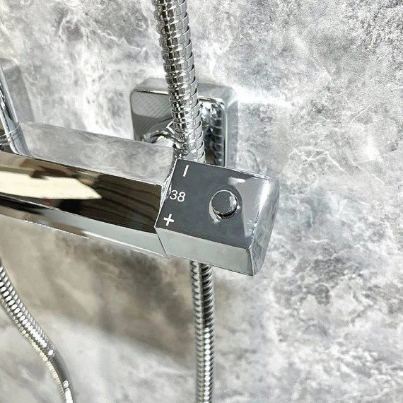 Душевая стойка с термостатом Haiba HB24726 - 19 Душевая стойка с термостатом Haiba HB24726 фото 19