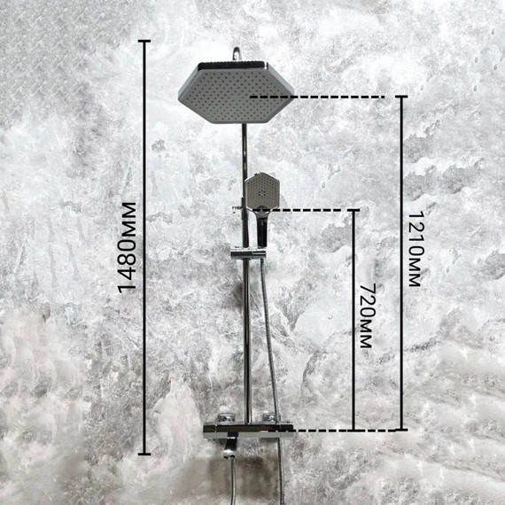 Душевая стойка с термостатом Haiba HB24726 - 11 Душевая стойка с термостатом Haiba HB24726 фото 11