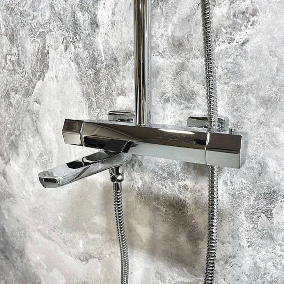 Душевая стойка с термостатом Haiba HB24726 - 16 Душевая стойка с термостатом Haiba HB24726 фото 16