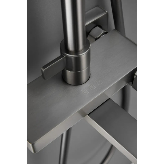 Душевая стойка Haiba HB24732-3, оружейная сталь фото 13