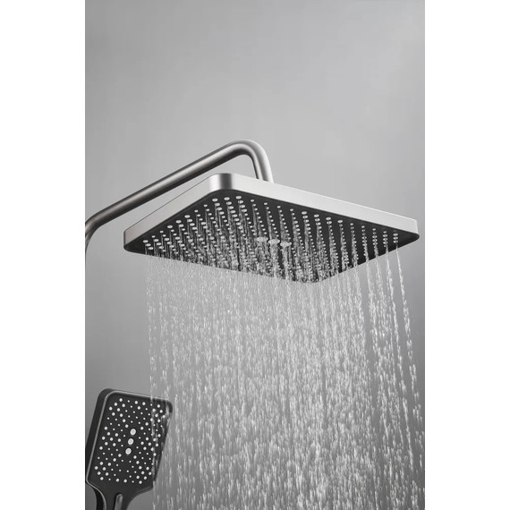 Душевая стойка Haiba HB24732-3, оружейная сталь фото 3